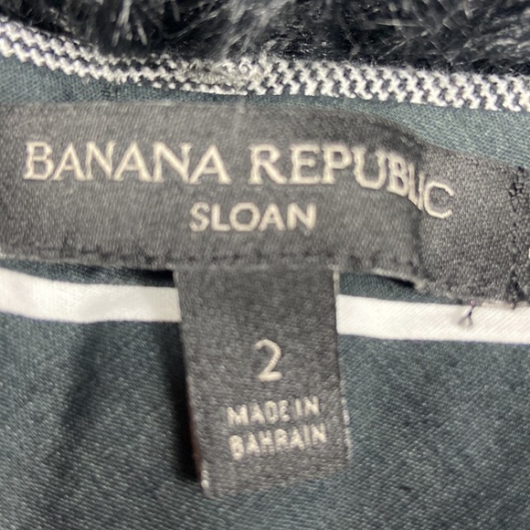 Banana Republic “Sloan” Black and White Low Rise Stretch Straight Dress Pants - Picture 8 of 9